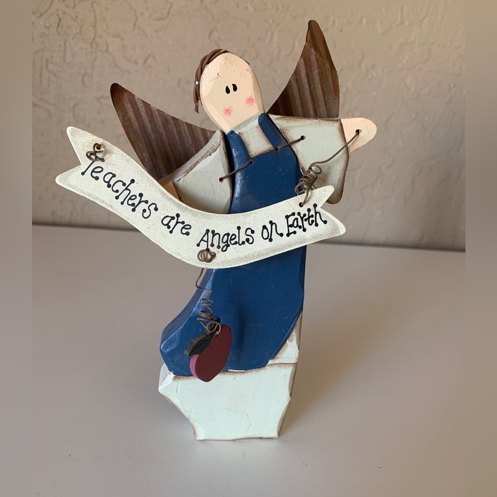 Teachers Are Angels On Earth Wooden Decor